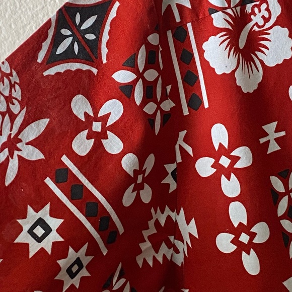 Reyn Spooner Joe Kealuha’s Red Blue Tropical Hawaiin Shirt Made In Hawaii size L - Picture 3 of 15